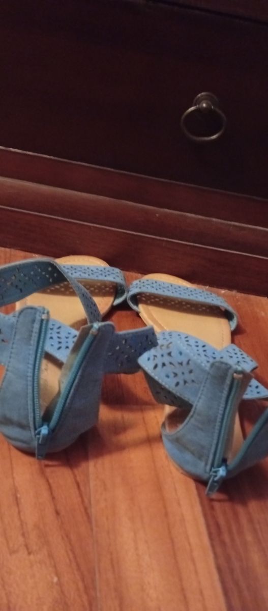 Sandali Verde azzurro glitter 39