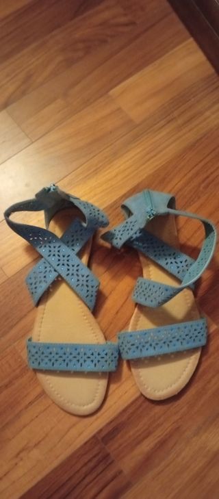 Sandali Verde azzurro glitter 39