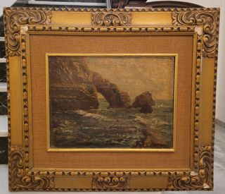 Cuadro antiguo con marina