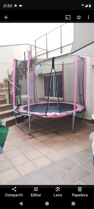 Cama elástica rosa Atiaa. desmontada  Diametro 2'5