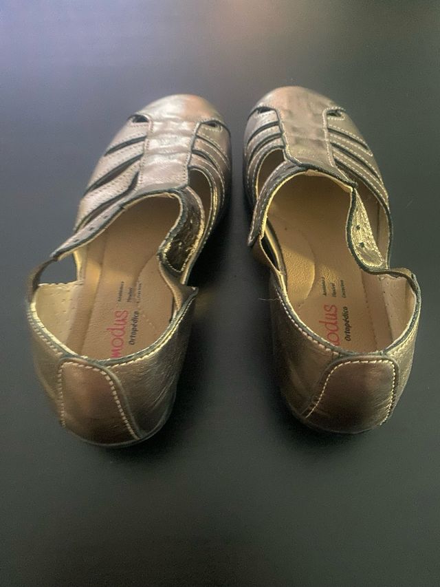 Sandália prata - Ortopédica