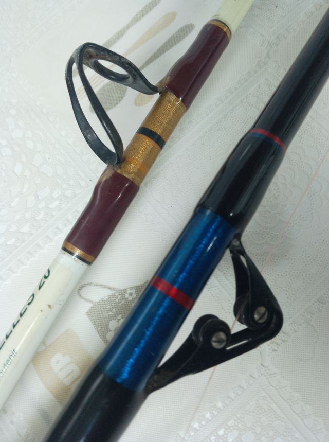 Cañas y carrete de embarcación