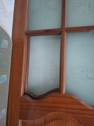 Puerta interior madera 6 cristales