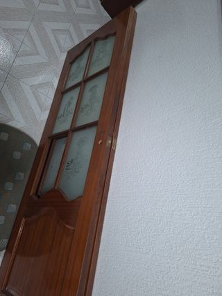 REGALO Puerta interior madera 6 cristales