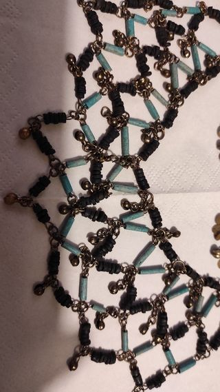 Collar egipcio y pendientes a juego, vintage
