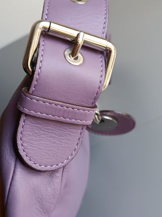 Nannini borsa vera pelle lilla 