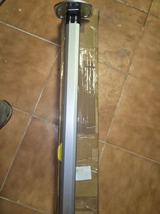 Pie mesa plegable metálico gris