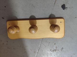 Perchero Pared 3 Ganchos Madera