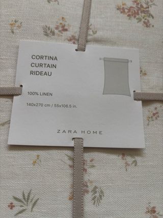 Cortinas Zara Home beige lino 140x270