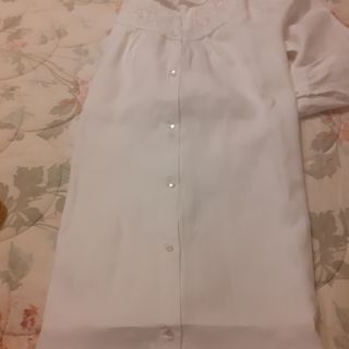 Camicia notte lino bianco