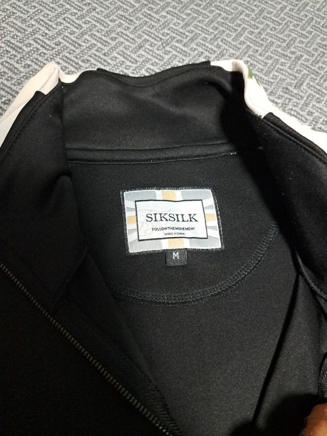 Chaqueta Siksilk negra c/blanca