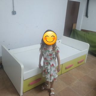Cama infantil 2 cajones - Blanca