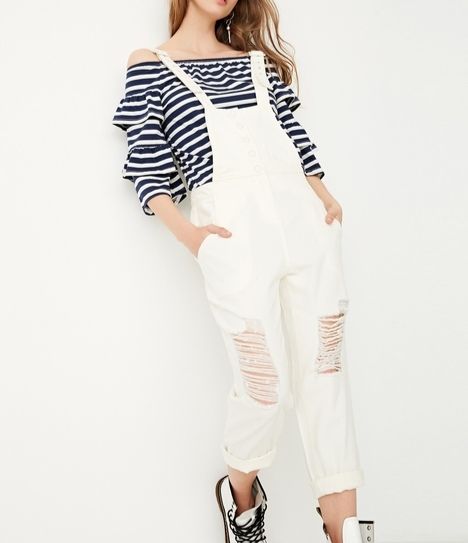 Salopette ONLY bianca 