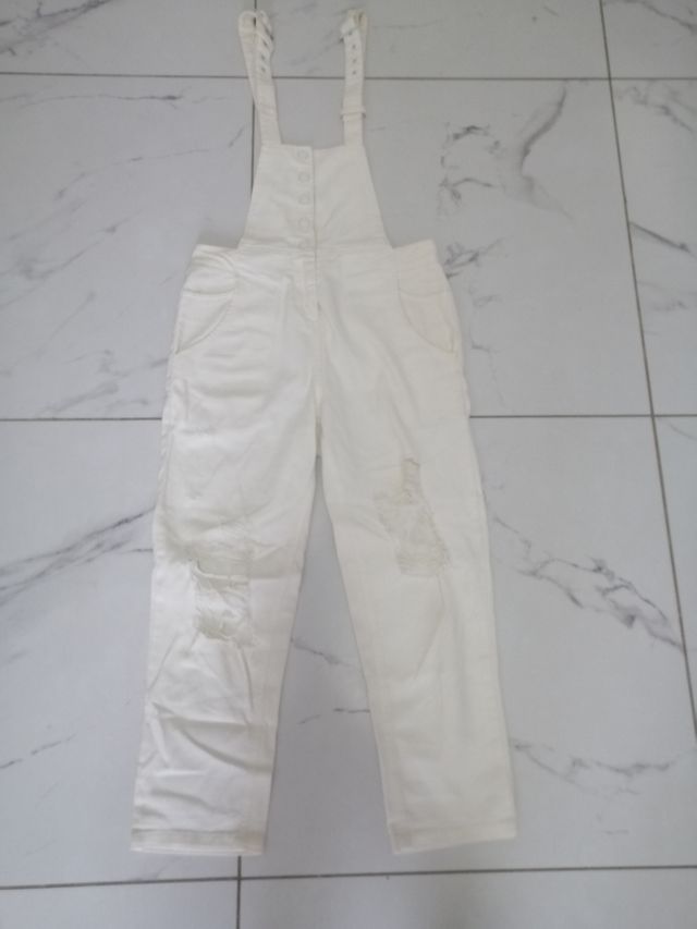 Salopette ONLY bianca 