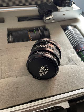 Canon AE-1 + objetivos + flash