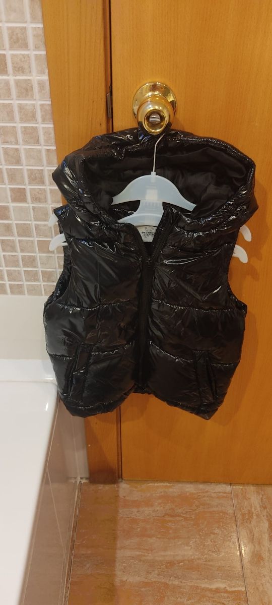 Chaleco niña 116cm - Negro brillante