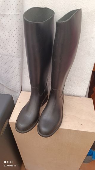 Botas agua negras altas