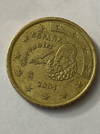 Moneda 50 céntimos España 2001