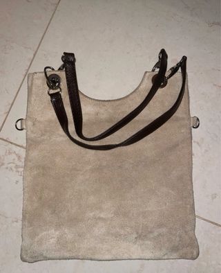 Borsetta scamosciata beige