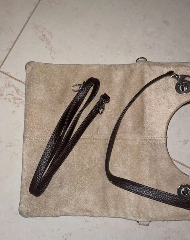 Borsetta scamosciata beige