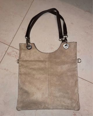 Borsetta scamosciata beige