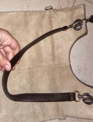 Borsetta scamosciata beige