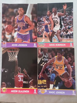4 CARDS TAMAÑO XXL NBA Hoops- Johnson, Robinson...