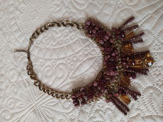 Collar Zara marrón dorado