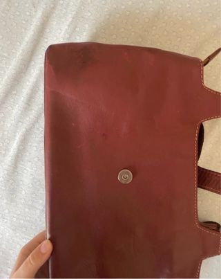 Borsetta in pelle mattone
