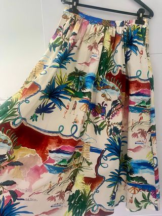 Falda midi Zara XS