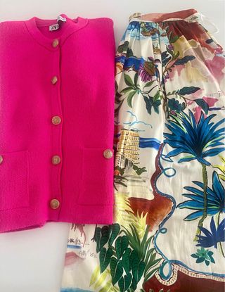 Falda midi Zara XS