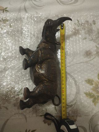 Precioso Rinoceronte blanco Bronce grande