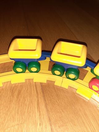 Brinquedo Trem Infantil - Pista c/ 4 Vagões