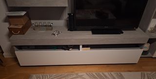 Mueble TV salón - Gris- Blanco