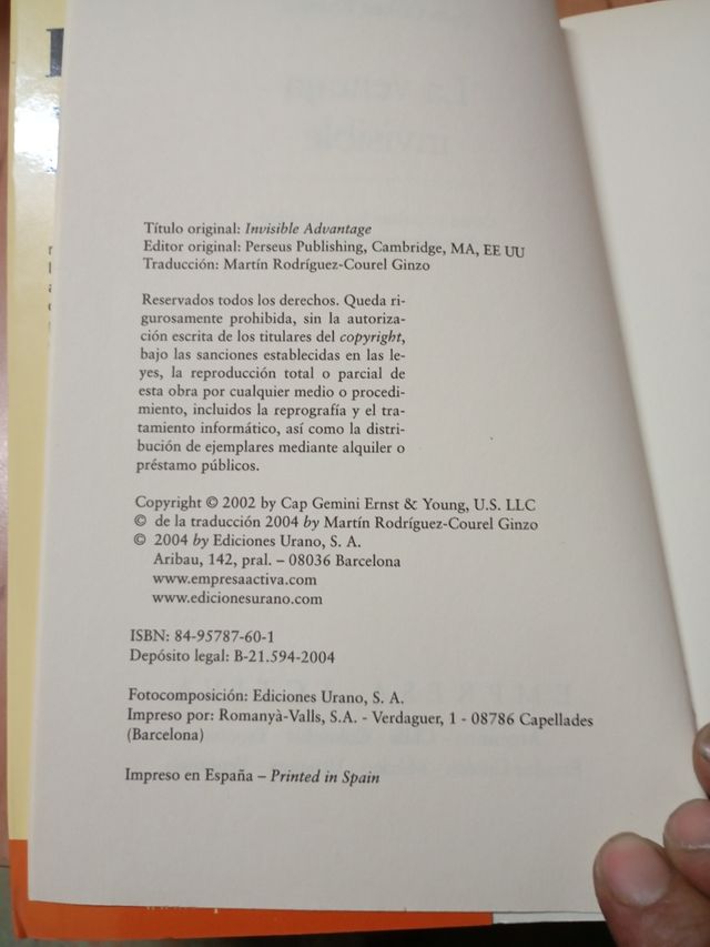 El libro **"Gestión del Conocimiento: La ventaja i