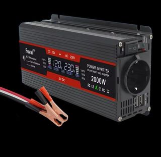 Inversor Baterías 12V a 220V y 2Puertos USB