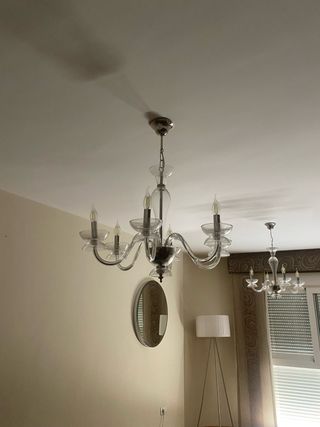 2 lámparas cristal modernas