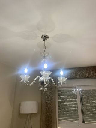 2 lámparas cristal modernas