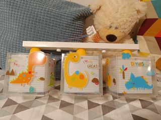 Lampara infantil dinosaurios 3 luces