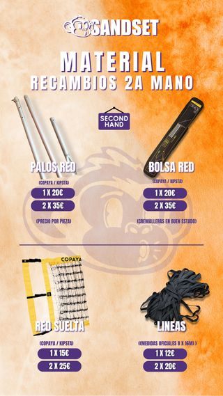 Piquetas PRO para red Voley Playa / Camping