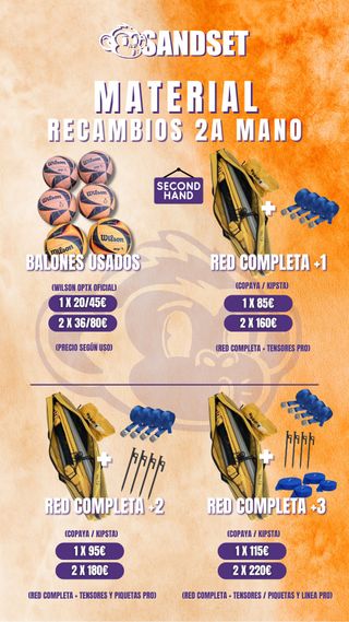 Piquetas PRO para red Voley Playa / Camping