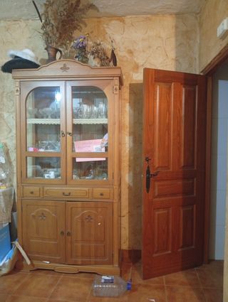 Vitrina madera maciza - Mueble antiguo