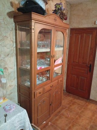 Vitrina madera maciza - Mueble antiguo