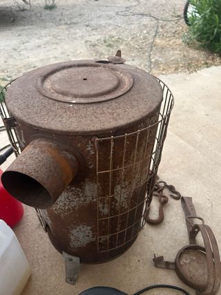 Estufa leña redonda