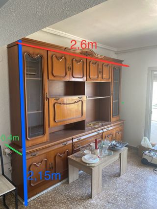 Mueble salón madera - 2,15m x 2,6m