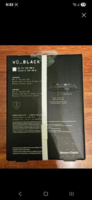 Disco duro western digital black P10 de 2TB