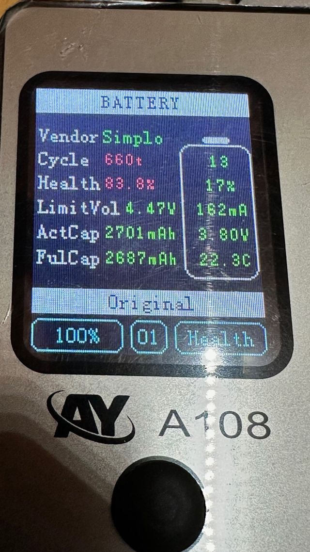 Batteria iPhone 13 - 83%. Originale Apple 