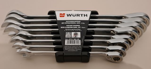 Juego llaves carraca Wurth - 8 piezas