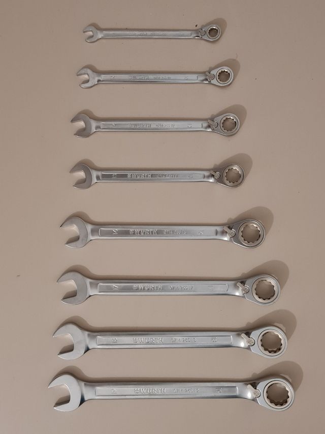 Juego llaves carraca Wurth - 8 piezas