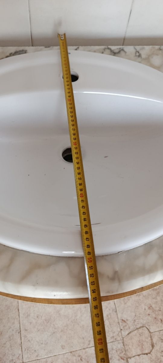 Mueble baño blanco - mármol